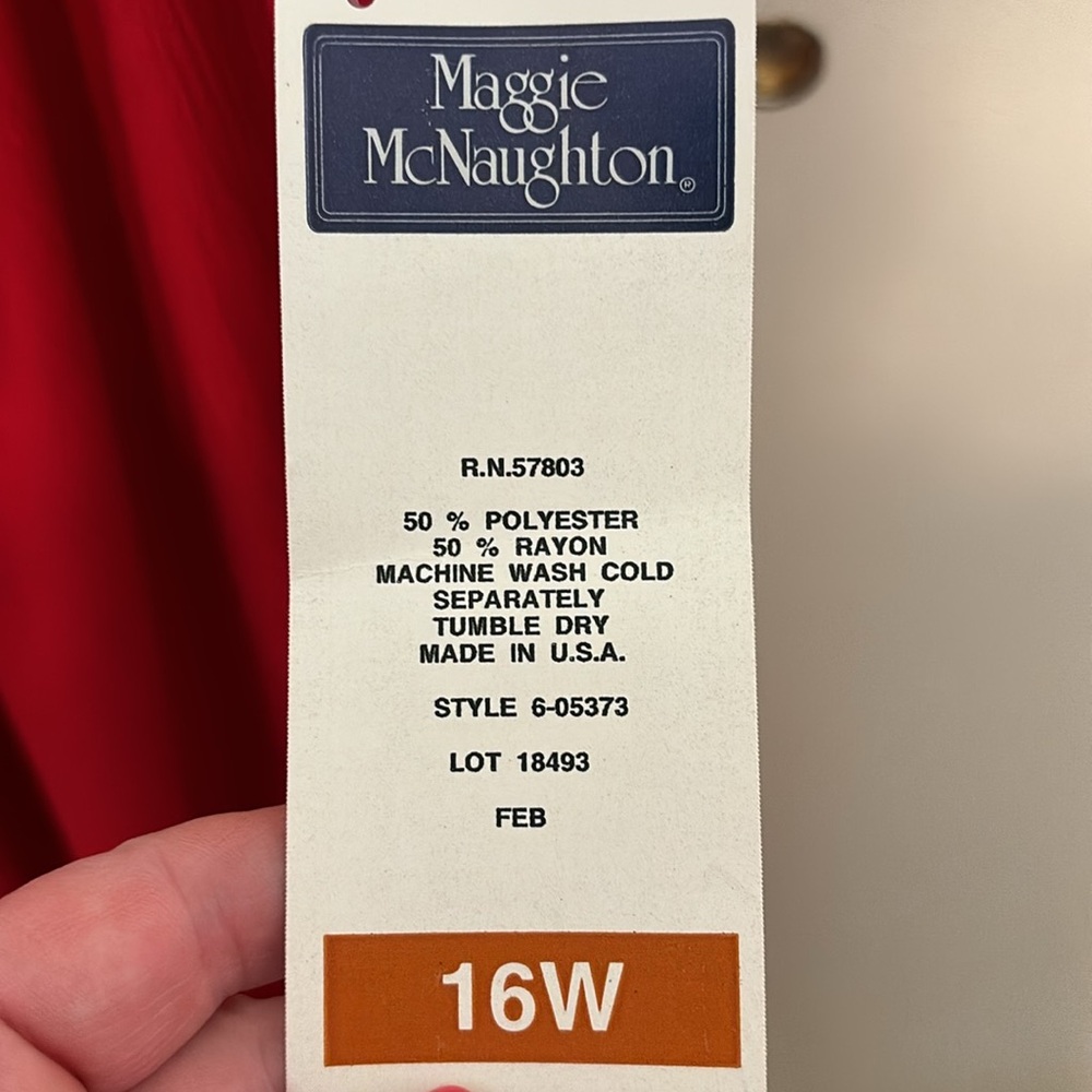 NWT Vintage Maggie McNaughton Red Praire Skirt - Picture 6 of 7